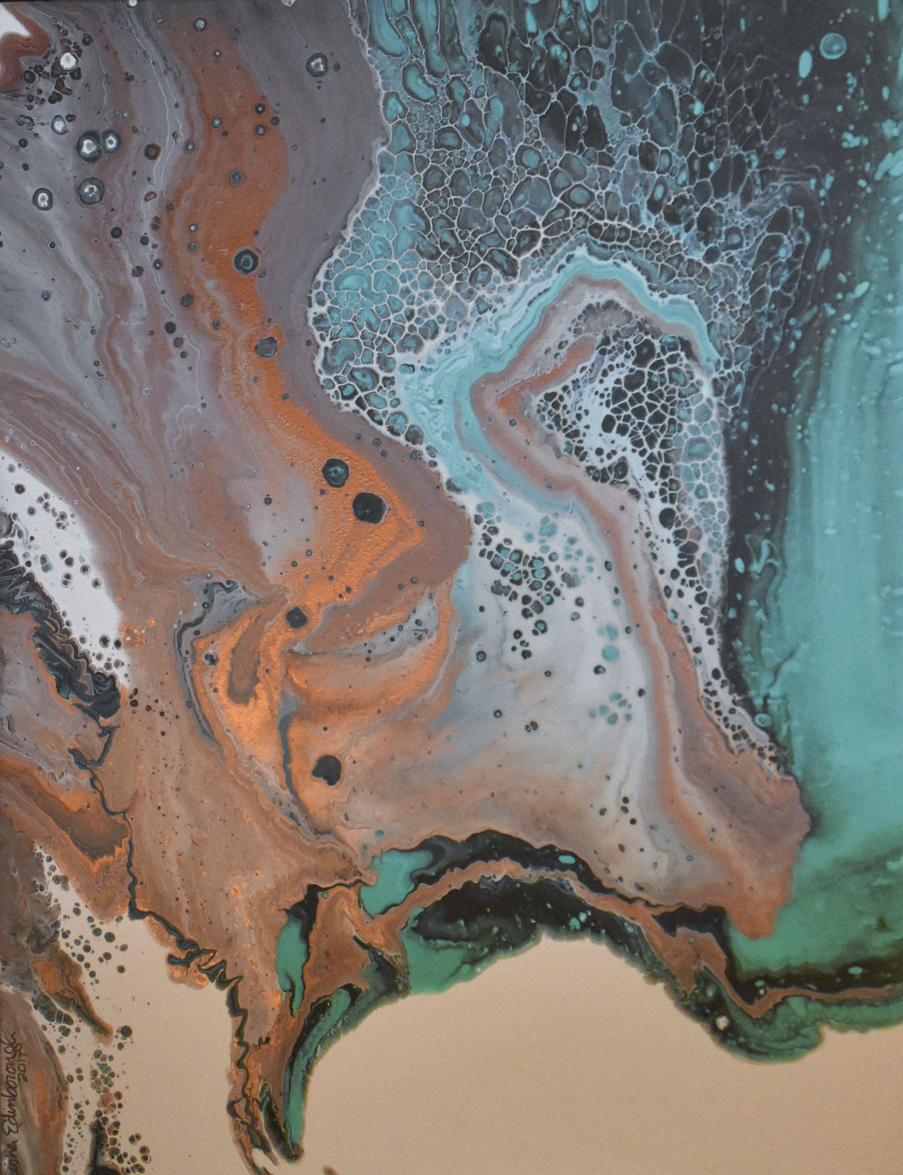 Acrylic and Metallics on Canvas