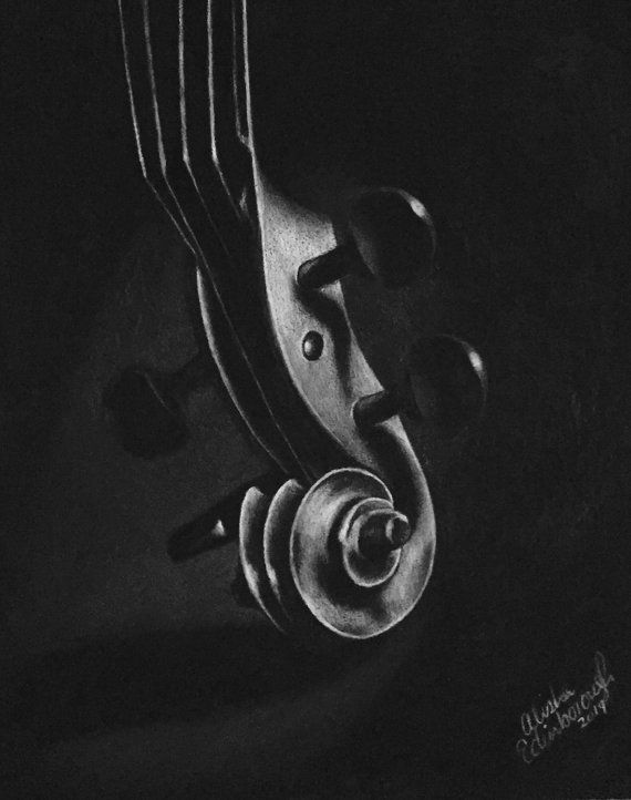 Charcoal on Black Pastel Paper