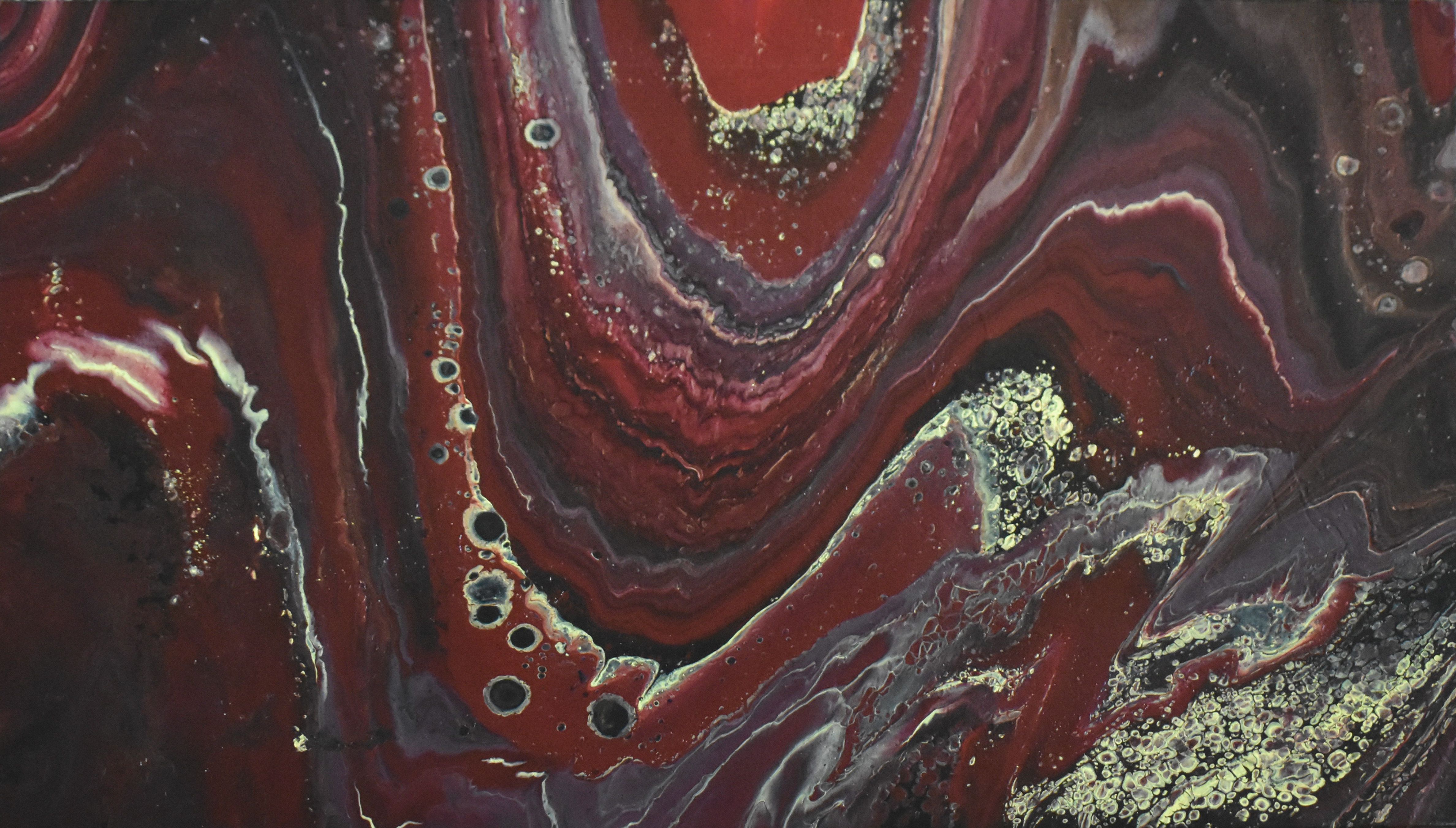 36x24x1/2" Fluid Acrylic Painting