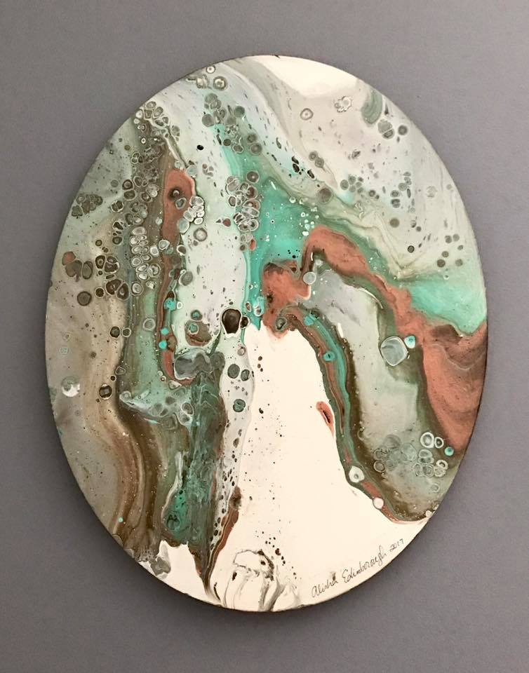 Acrylic and Metallics on Canvas