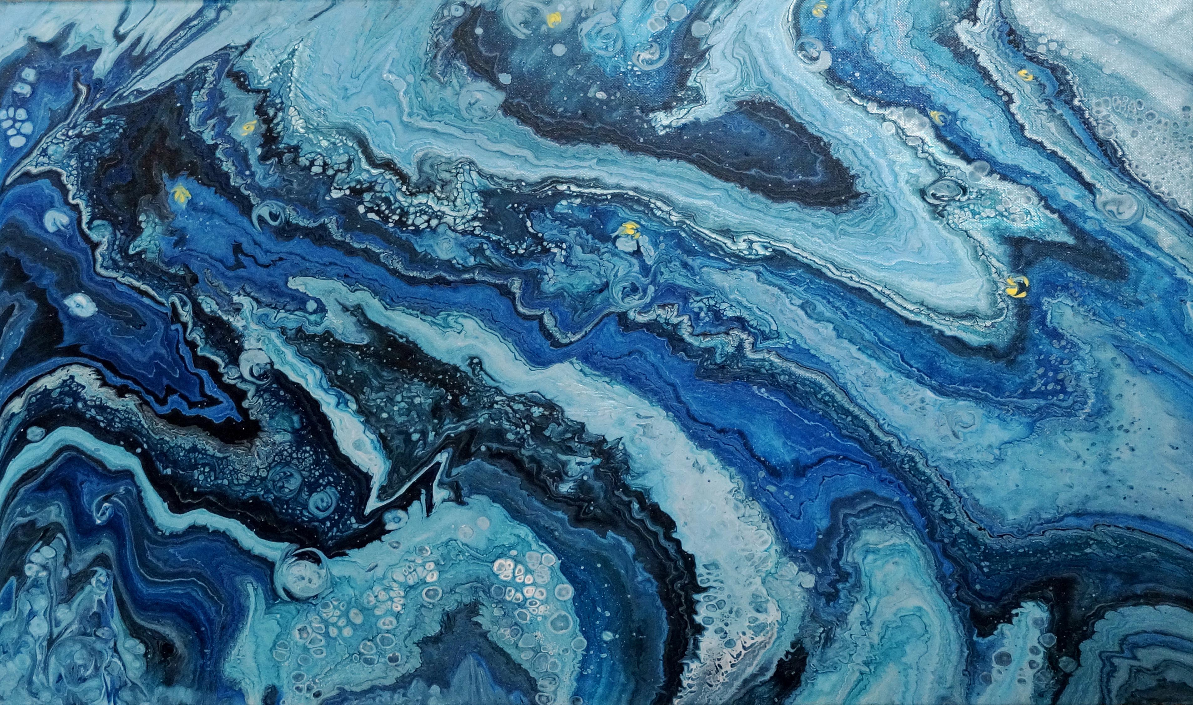 Homage to Van Gogh Acrylics and Metallics on Canvas