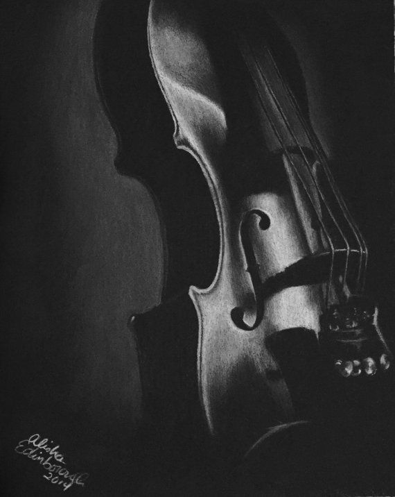 Charcoal on Black Pastel Paper